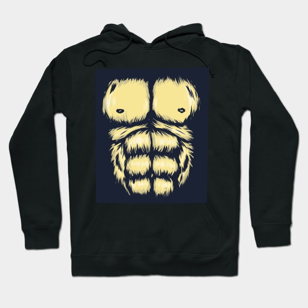 Funny Hairy Monkey Chest Hoodie by BamBam